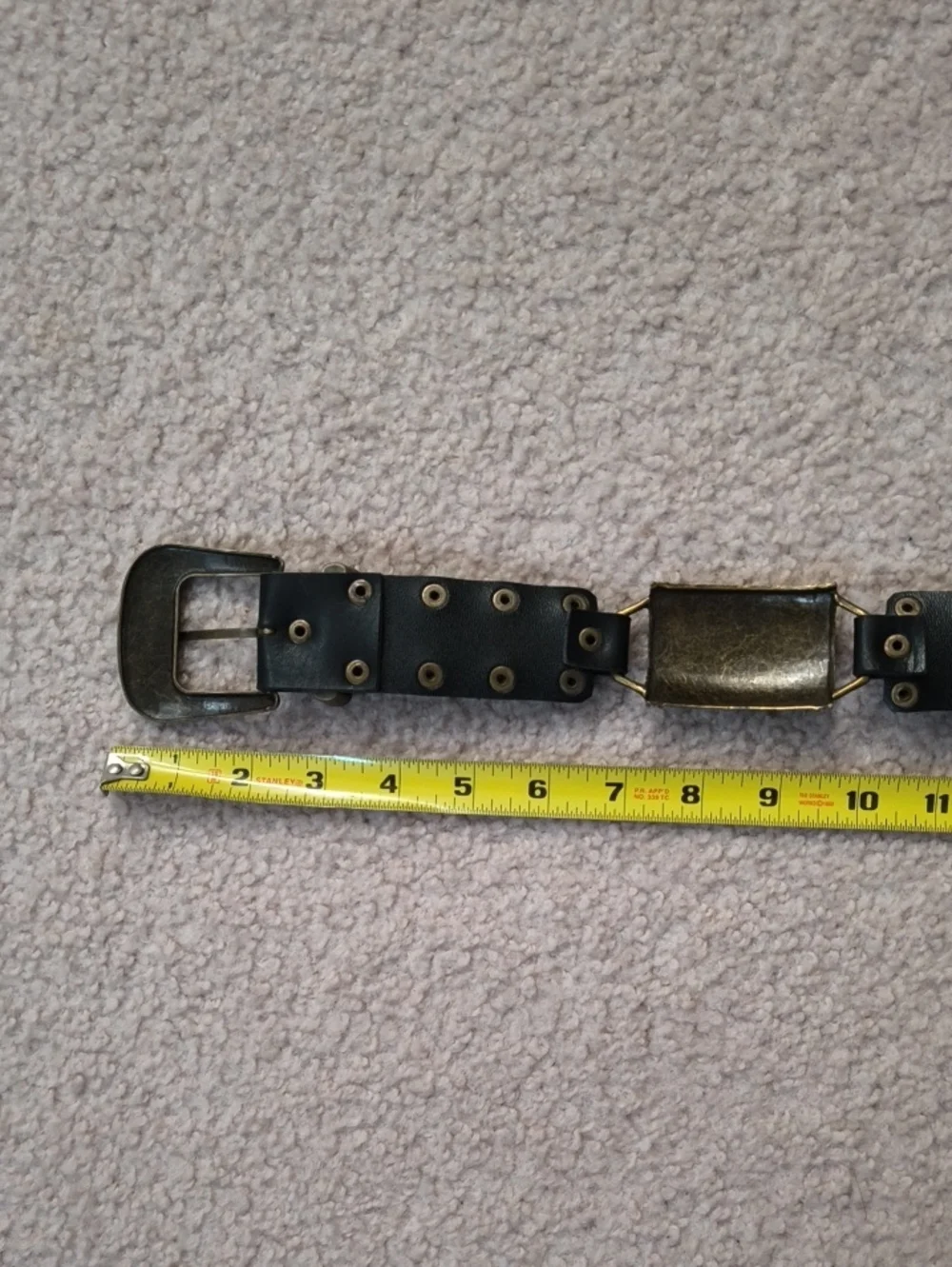 Black Girls/Kids Studded Belt with Turquoise Accent